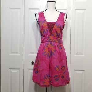 Free People pink floral dress (7-174)